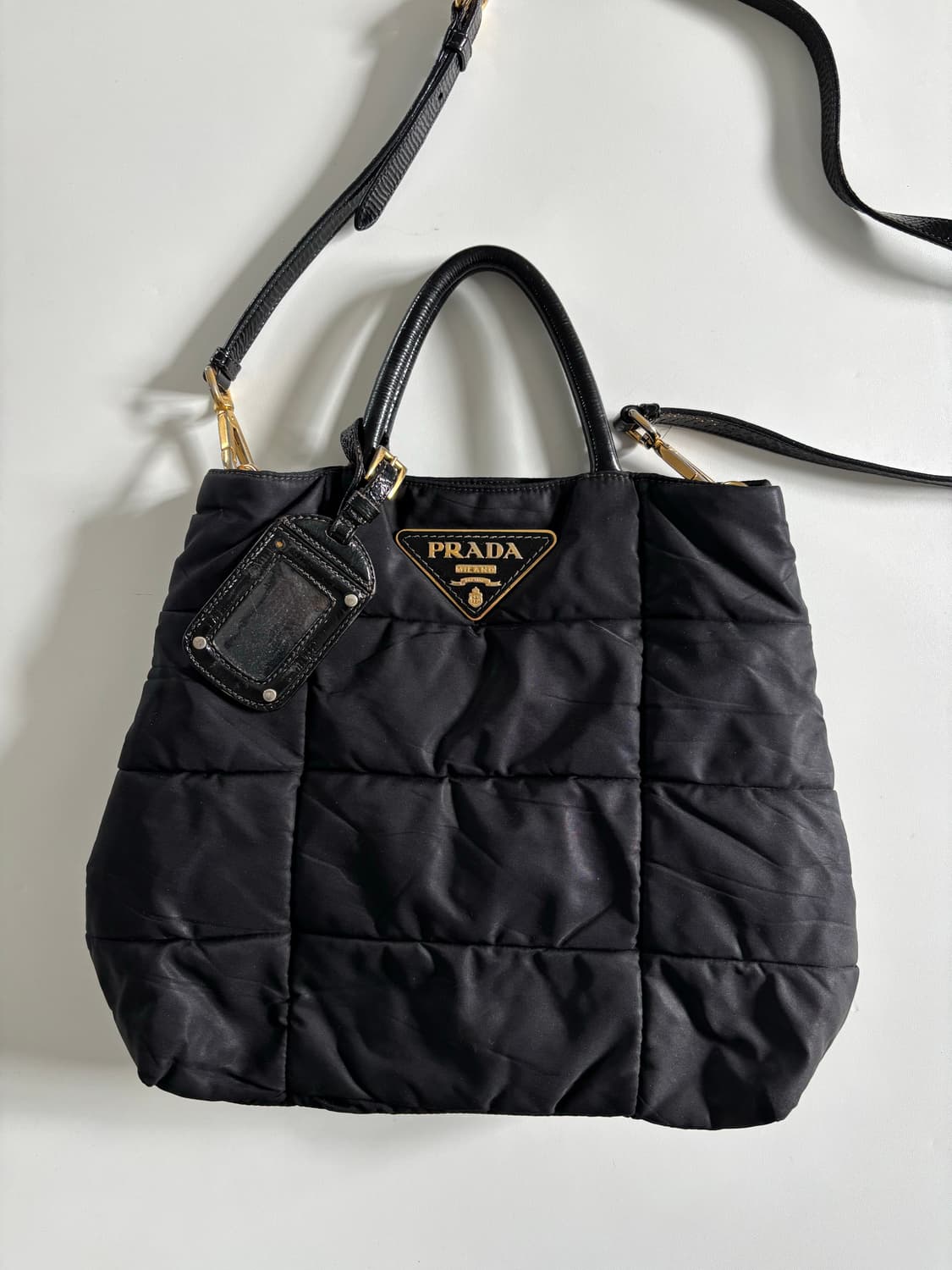 PRADA 프라다 나일론 금장 핸들 투웨이 백 상품이미지4