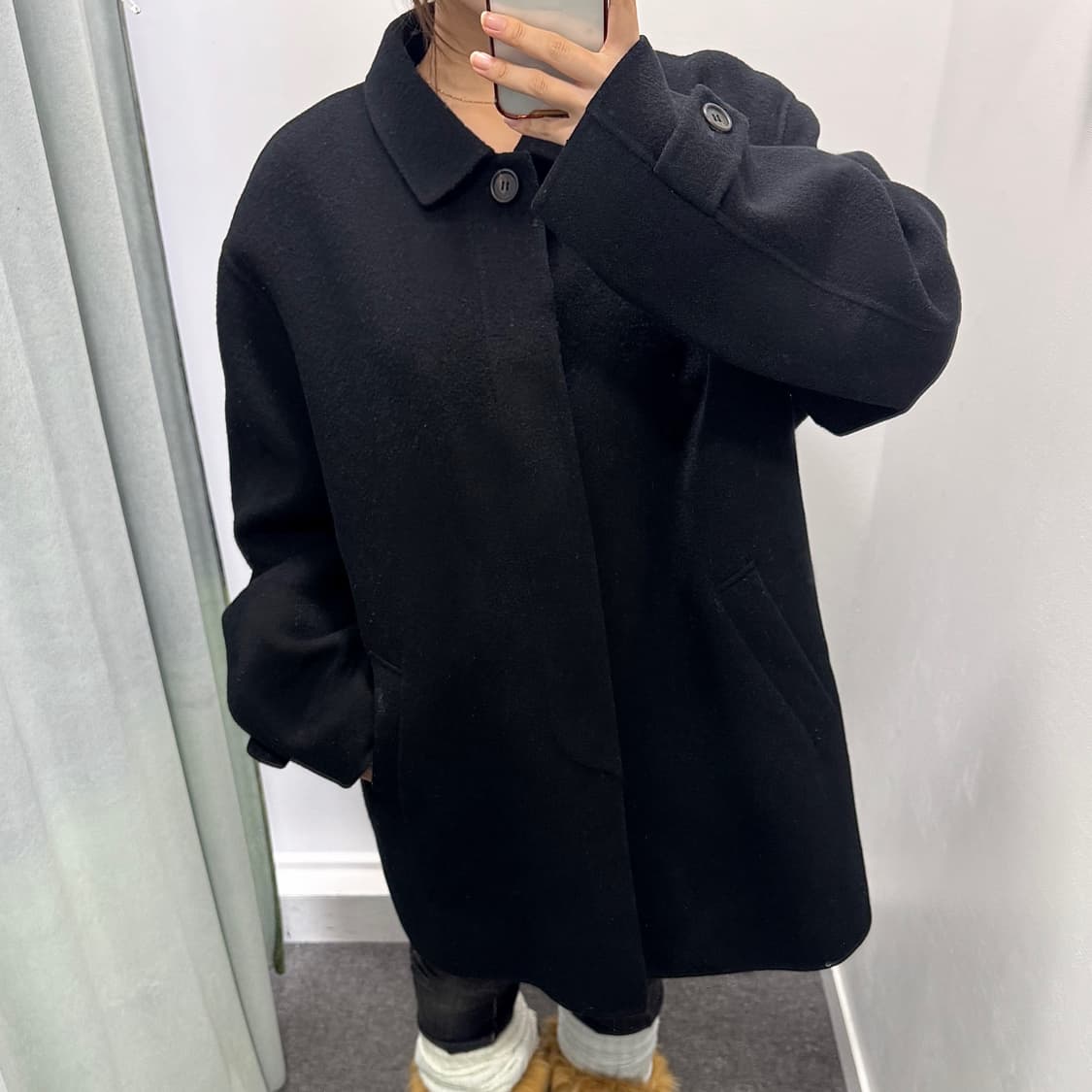 입생로랑 블랙 코트 상품이미지1