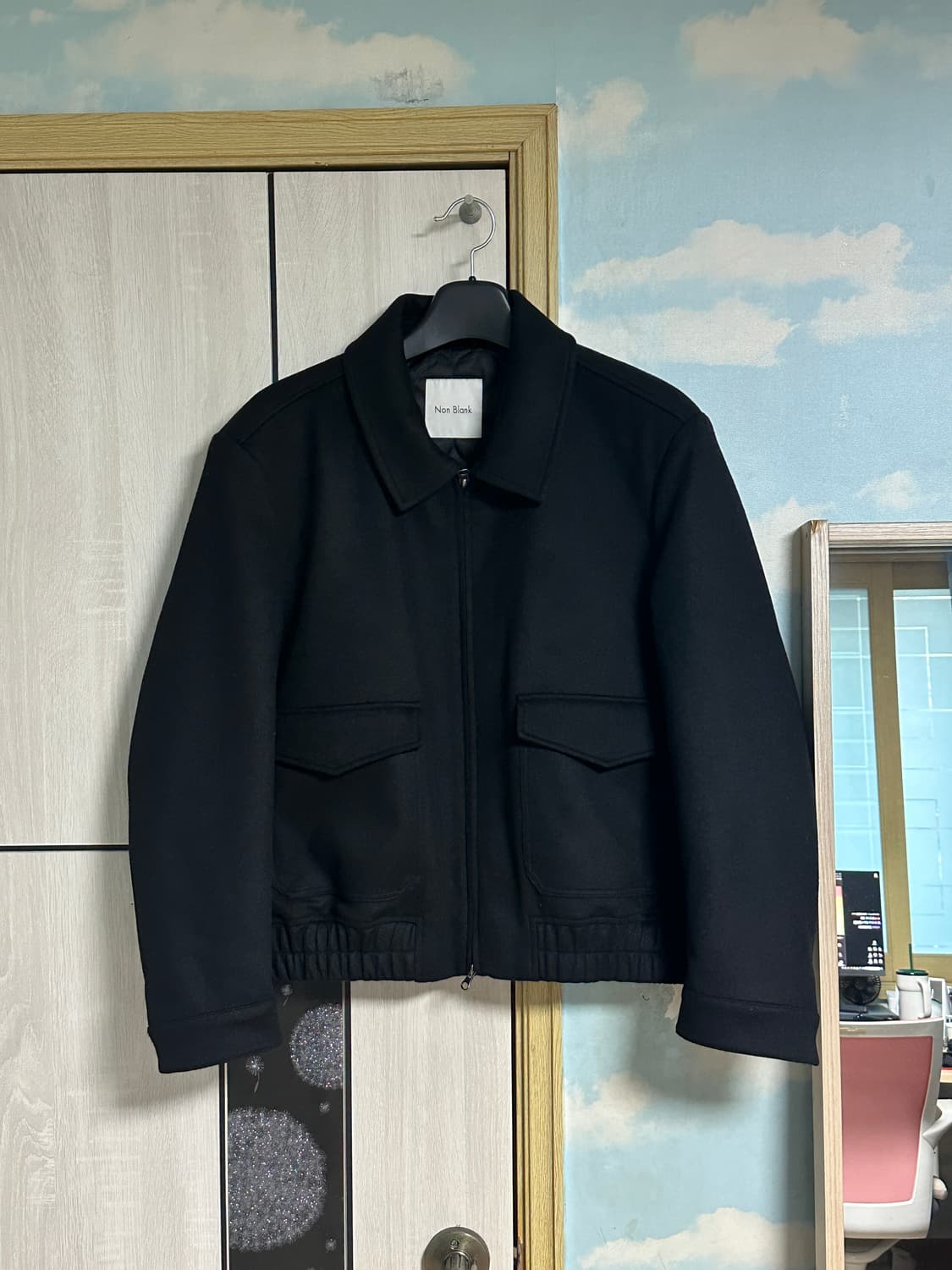 (XL) [넌블랭크x삭형] 캐시미어 블렌드 블루종_BLACK 상품이미지2