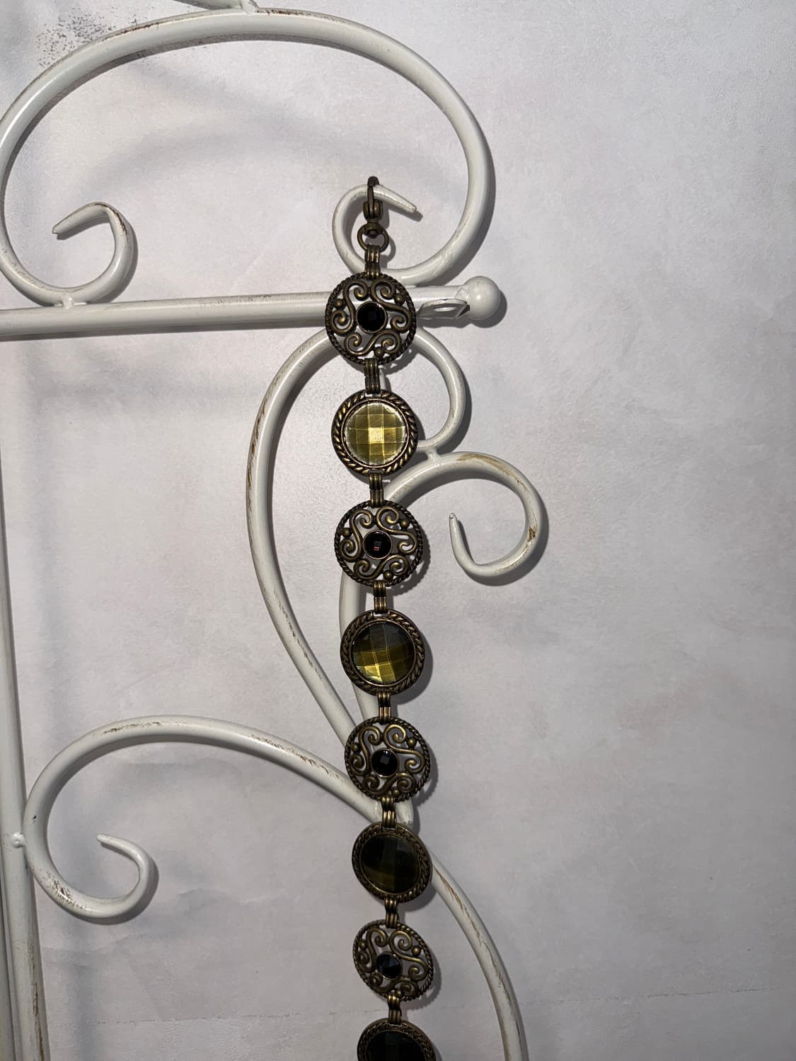 Antique khaki gemstone chain belt 상품이미지5