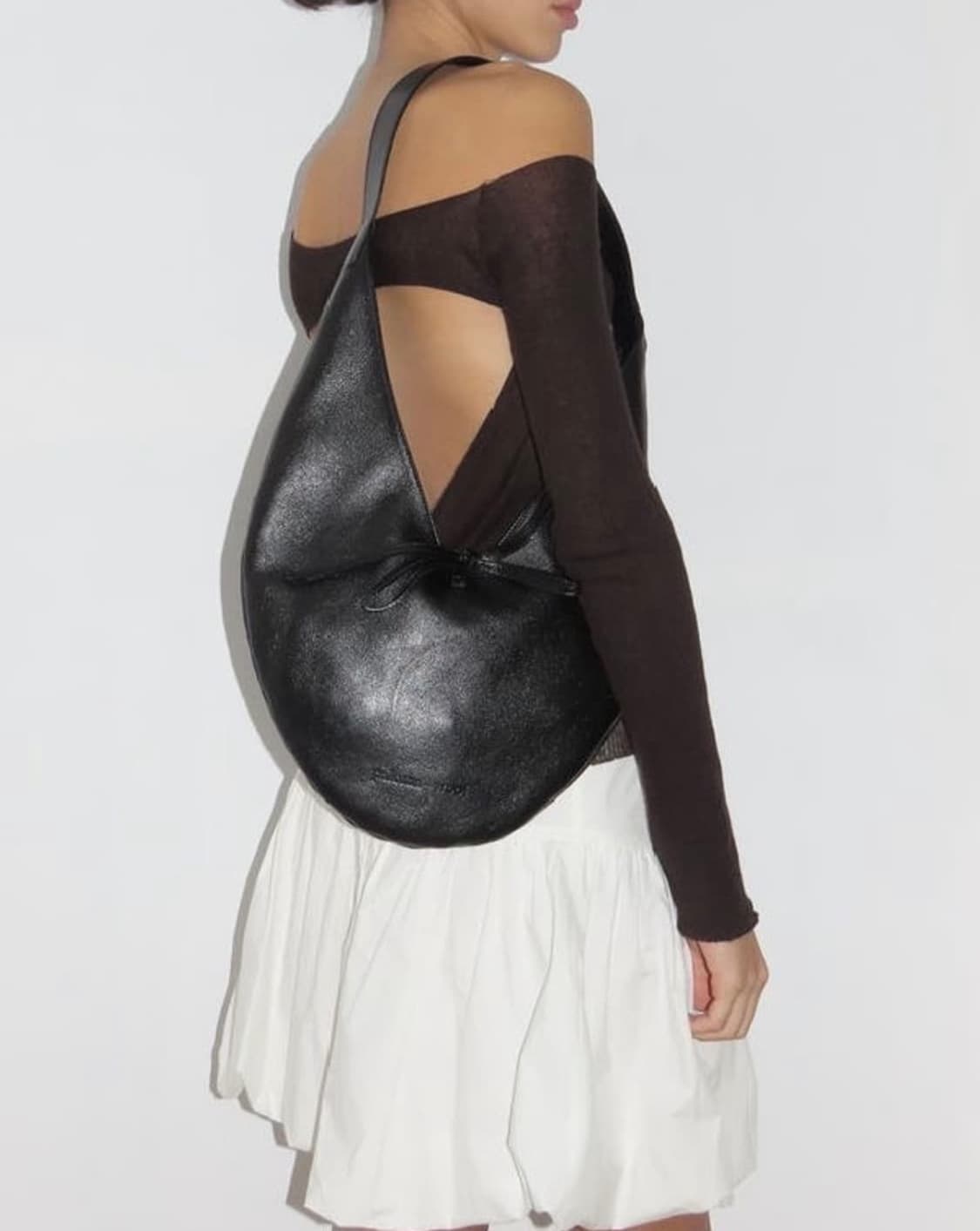 팔로마울 루페 숄더백 미디움 레이스 클로저 버킷백 블랙 상품이미지1