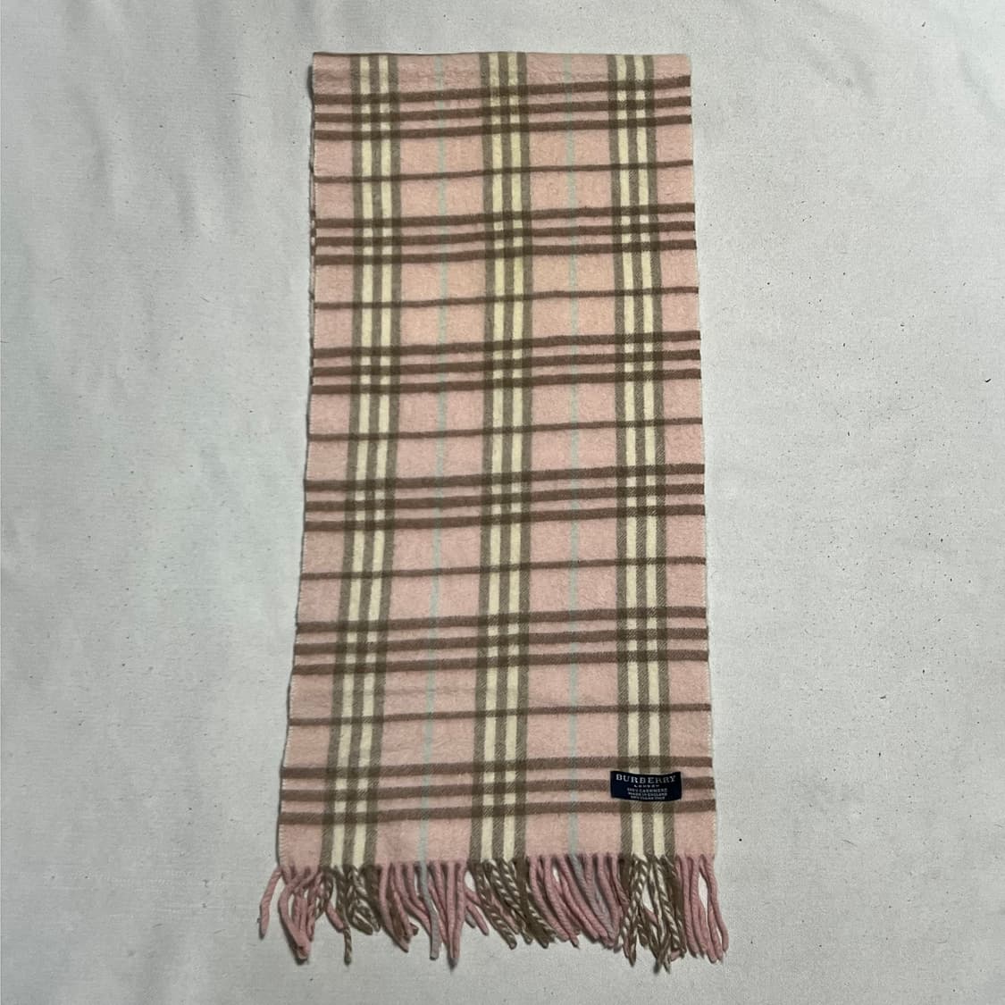OS 버버리 핑크 노바체크 캐시미어 머플러 상품이미지3