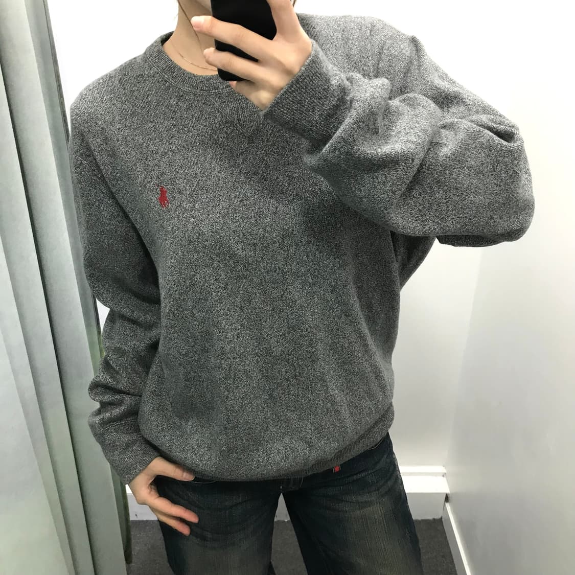 폴로 그레이 니트 상품이미지1