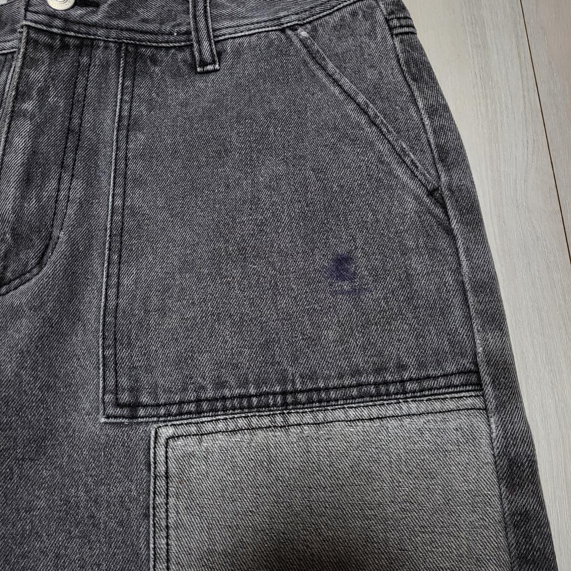 (L) 앤더슨벨 패치워크 와이드 데님팬츠 anderssonbell 상품이미지8