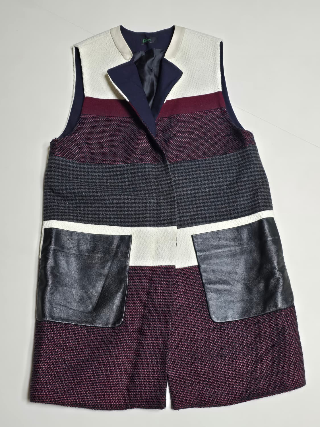 베네통 배색 롱 베스트 (55사이즈) 상품이미지1