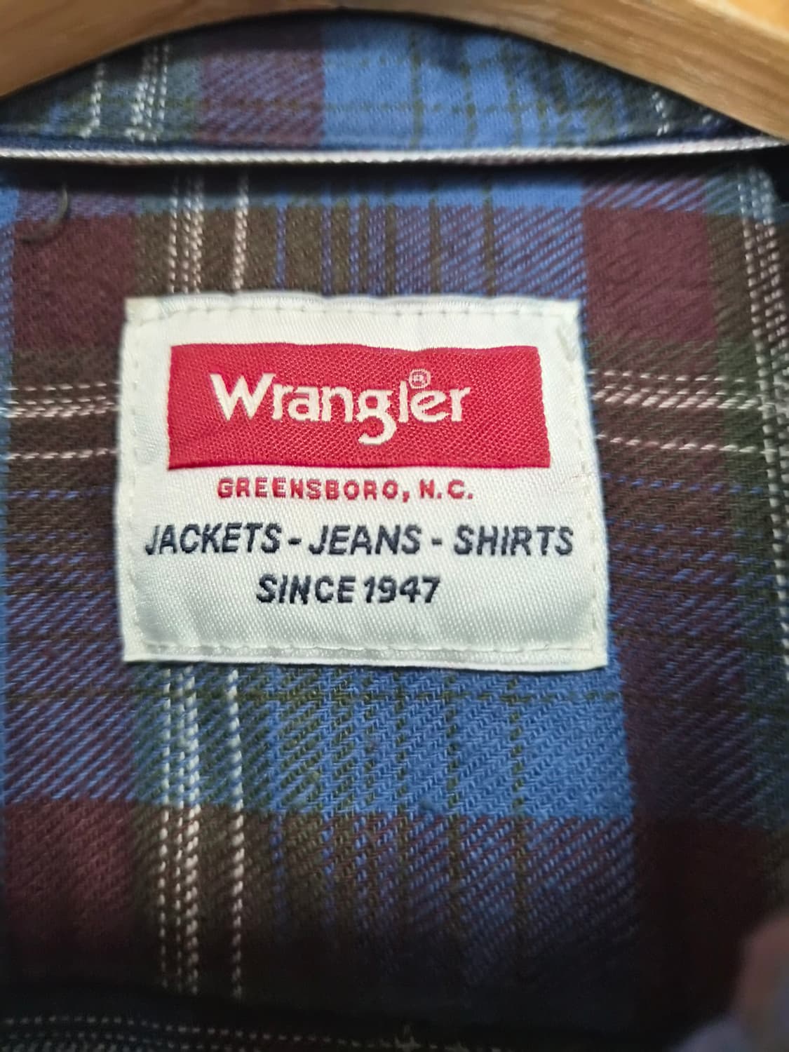 랭글러Wrangler 체크 웨스턴 셔츠 L사이즈 - S331 상품이미지4