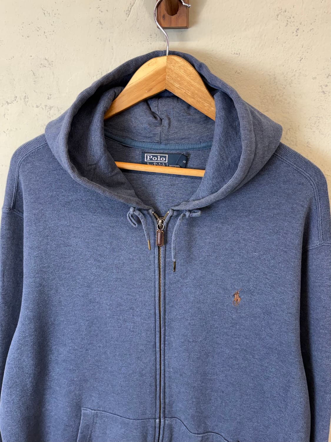 폴로랄프로렌 투웨이 니트 후드집업 블루 상품이미지4