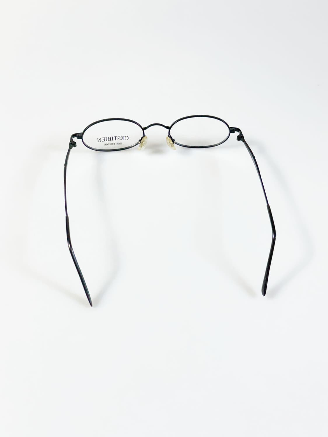 CESTIBIEN 블랙 슬림 오벌 메탈 빈티지 안경 상품이미지5