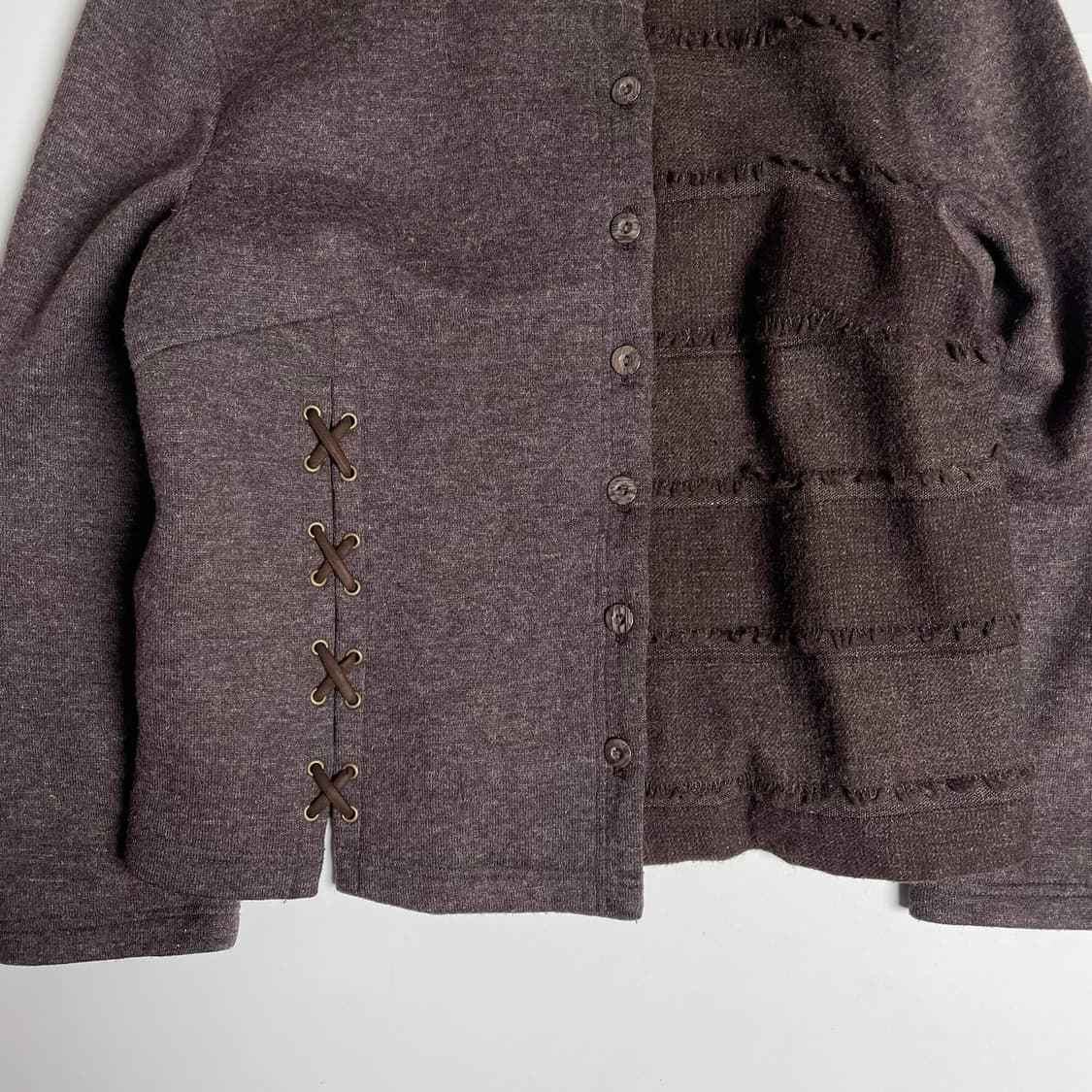 울 블렌드 언밸런스 스텐드넥 자켓 상품이미지3