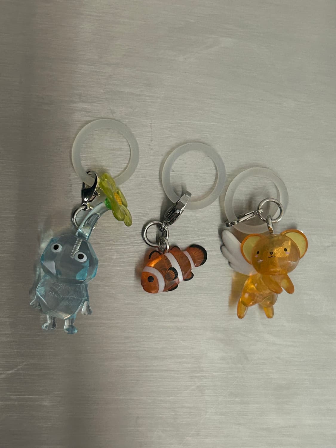 카드캡터 체리 케로짱, 얼음피크민, 니모 흰동가리 메지루시 일괄 키링 상품이미지1