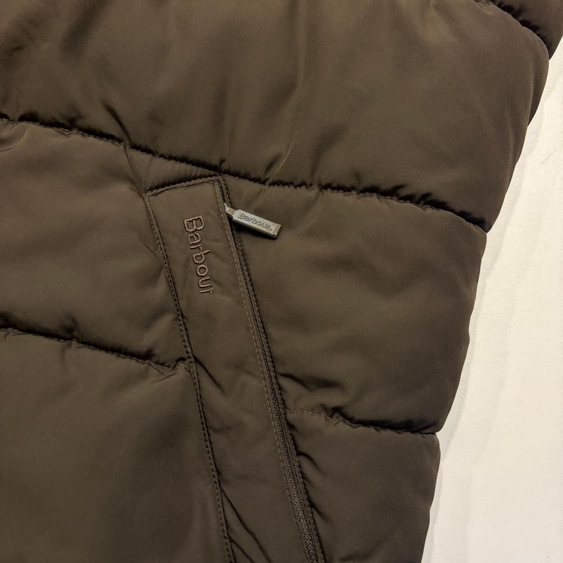 [XL] 바버 스티븐슨 퀼팅 패딩 자켓 브라운 C652 상품이미지7