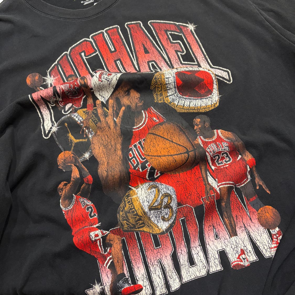 [3XL] 조던 마이클조던 워싱 블랙 반팔 티셔츠 C13 상품이미지3