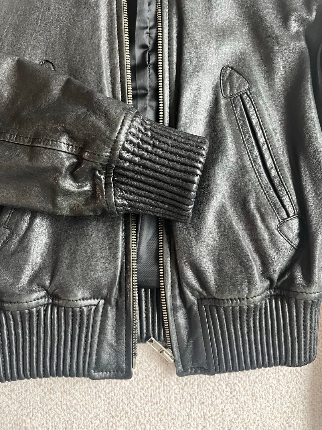 블랙 가죽자켓 상품이미지2