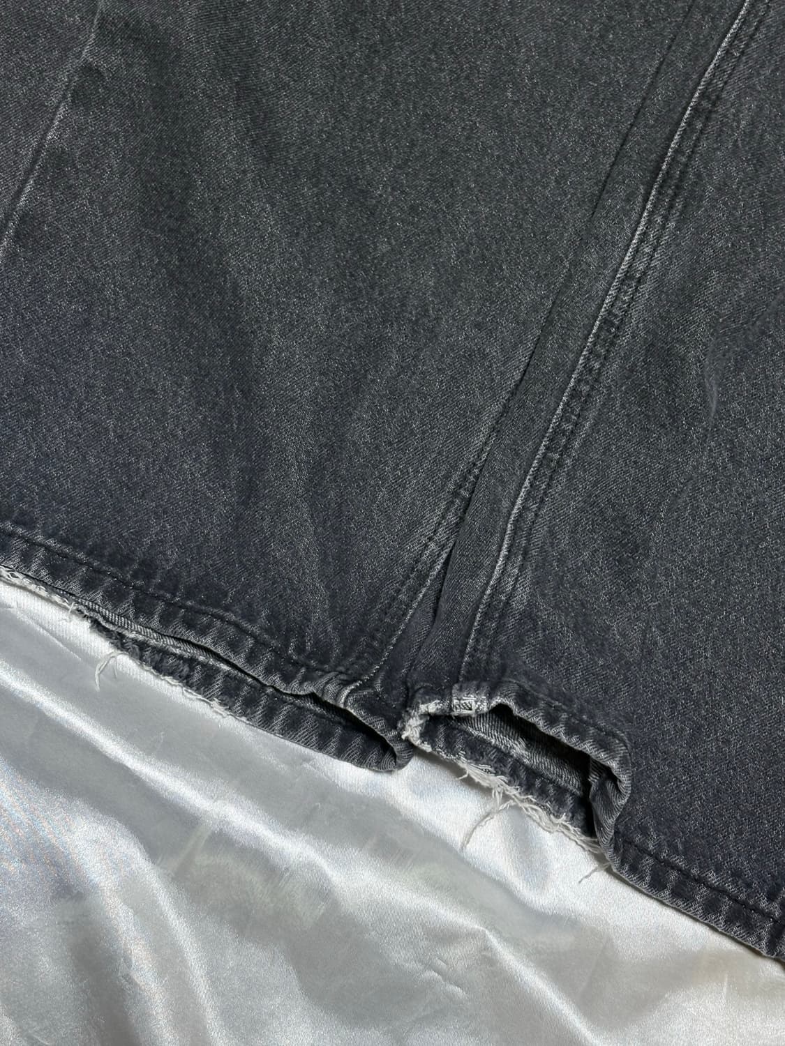 흑청 워싱 데님 찢청 상품이미지3