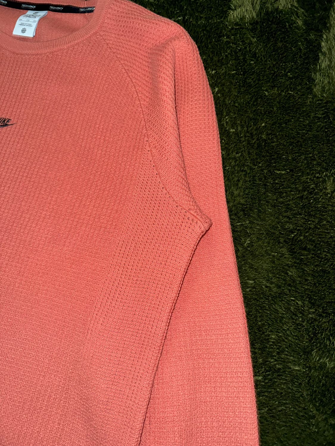 [XXL] 나이키 테크팩 클럽 로고 와플 니트 코랄 상품이미지4