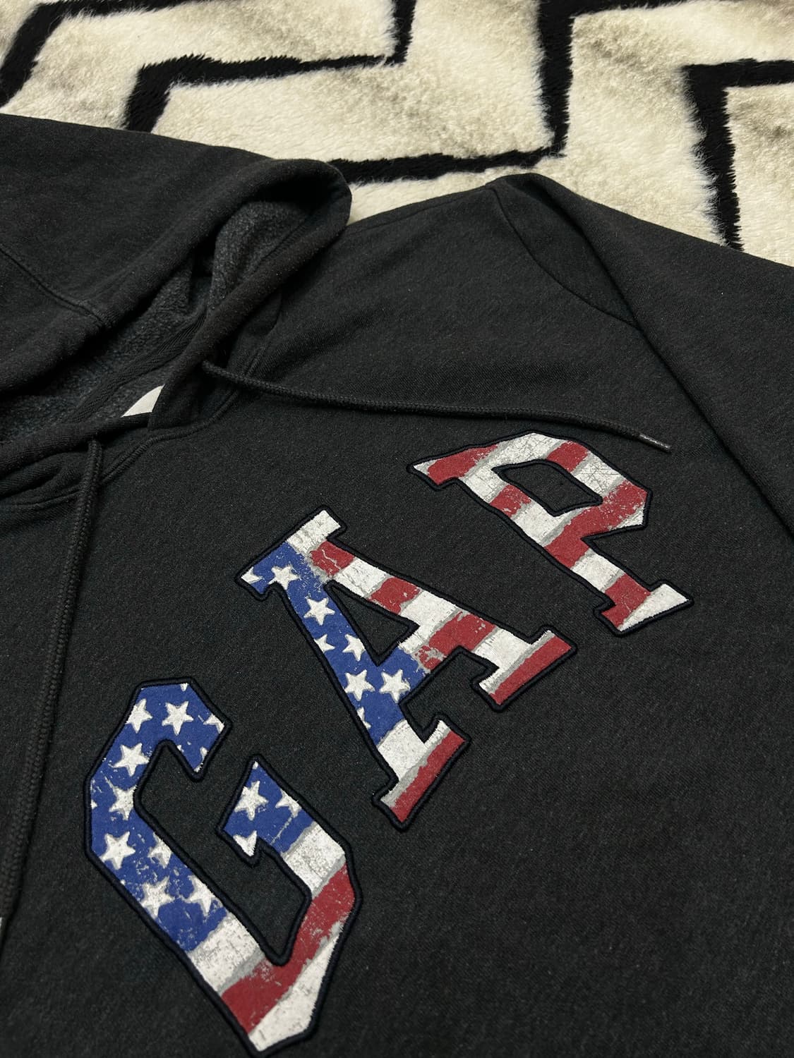 [L]GAP 성조기 후드/챠콜/기모 상품이미지1