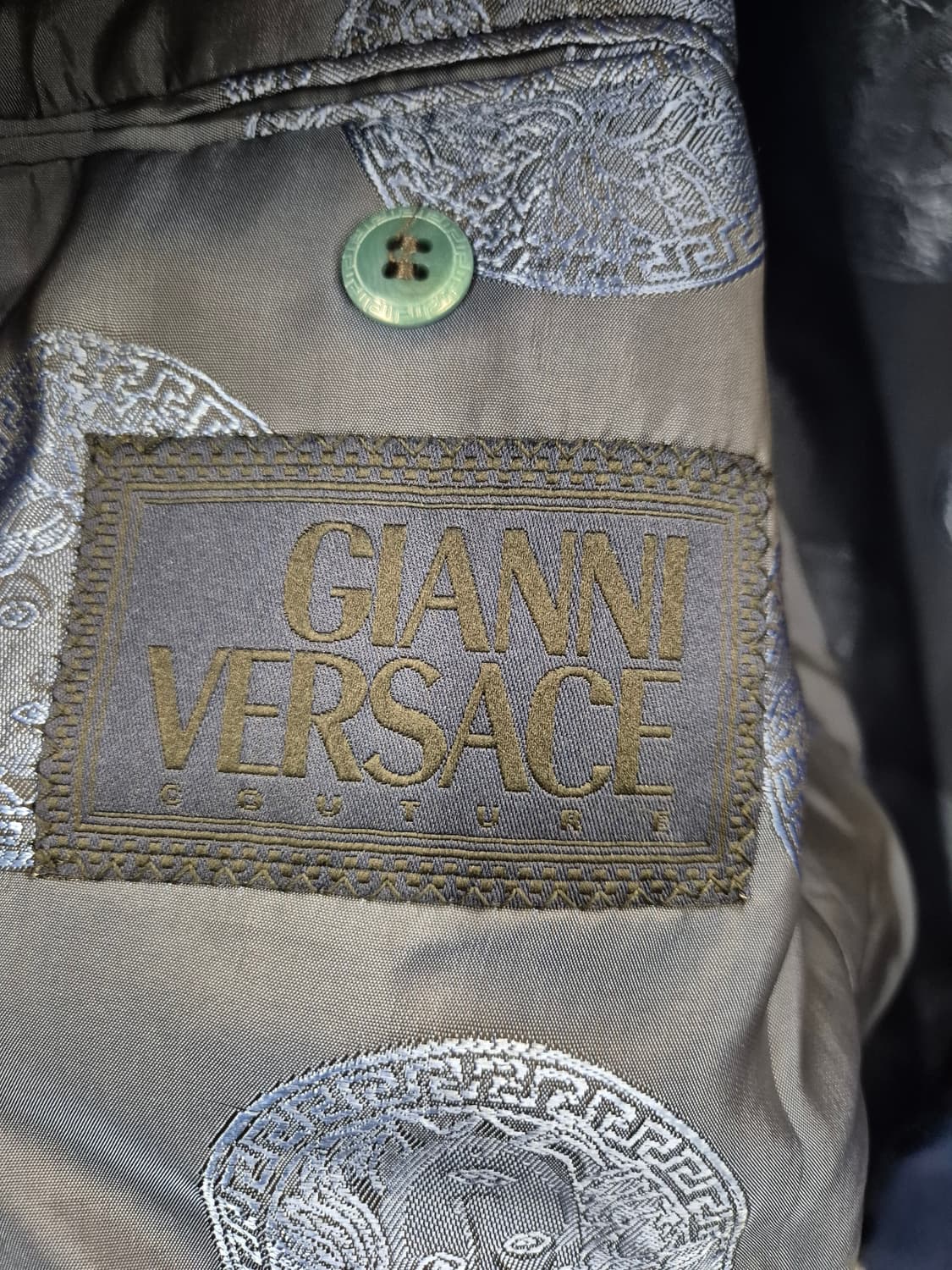 베르사체 로얄블루 울코트 상품이미지4