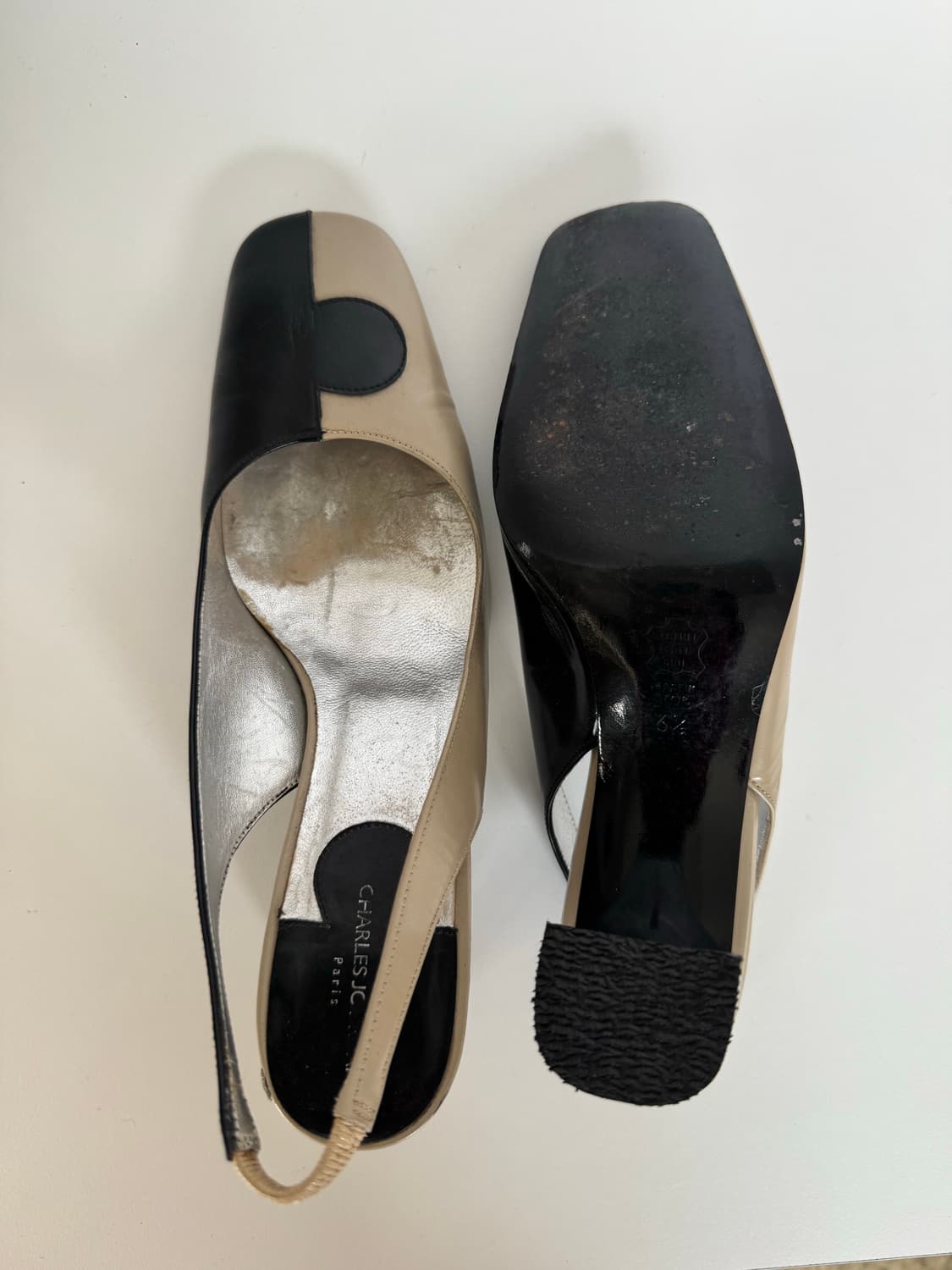 [희귀] 찰스 주르당 80s 컬러블록 슬링백  상품이미지6