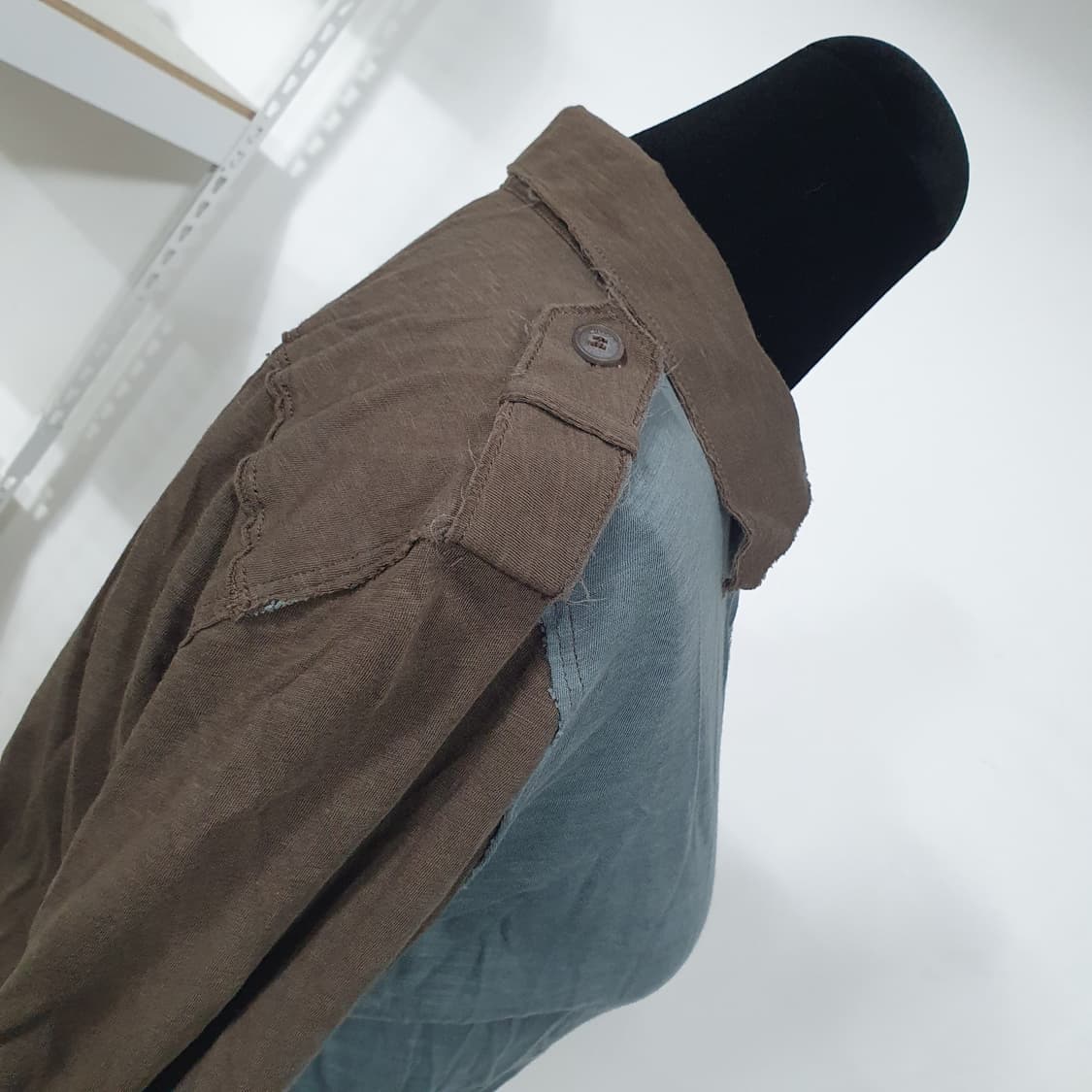 빈티지 그런지페어리 뮤트 컬러 y2k 밀란로랭 u라인 셔츠 탑 상품이미지5