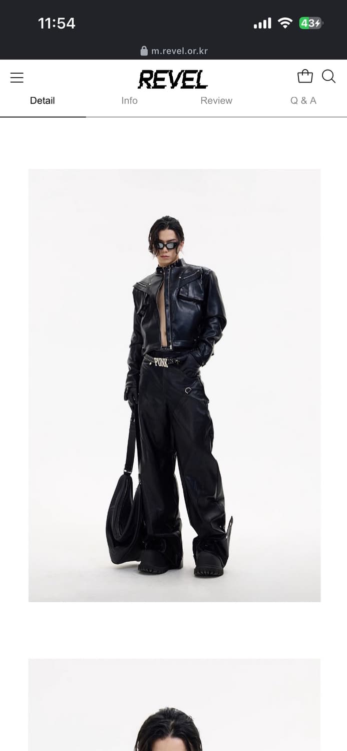 Metal Zipper PU Leather Rider Jacket 상품이미지2