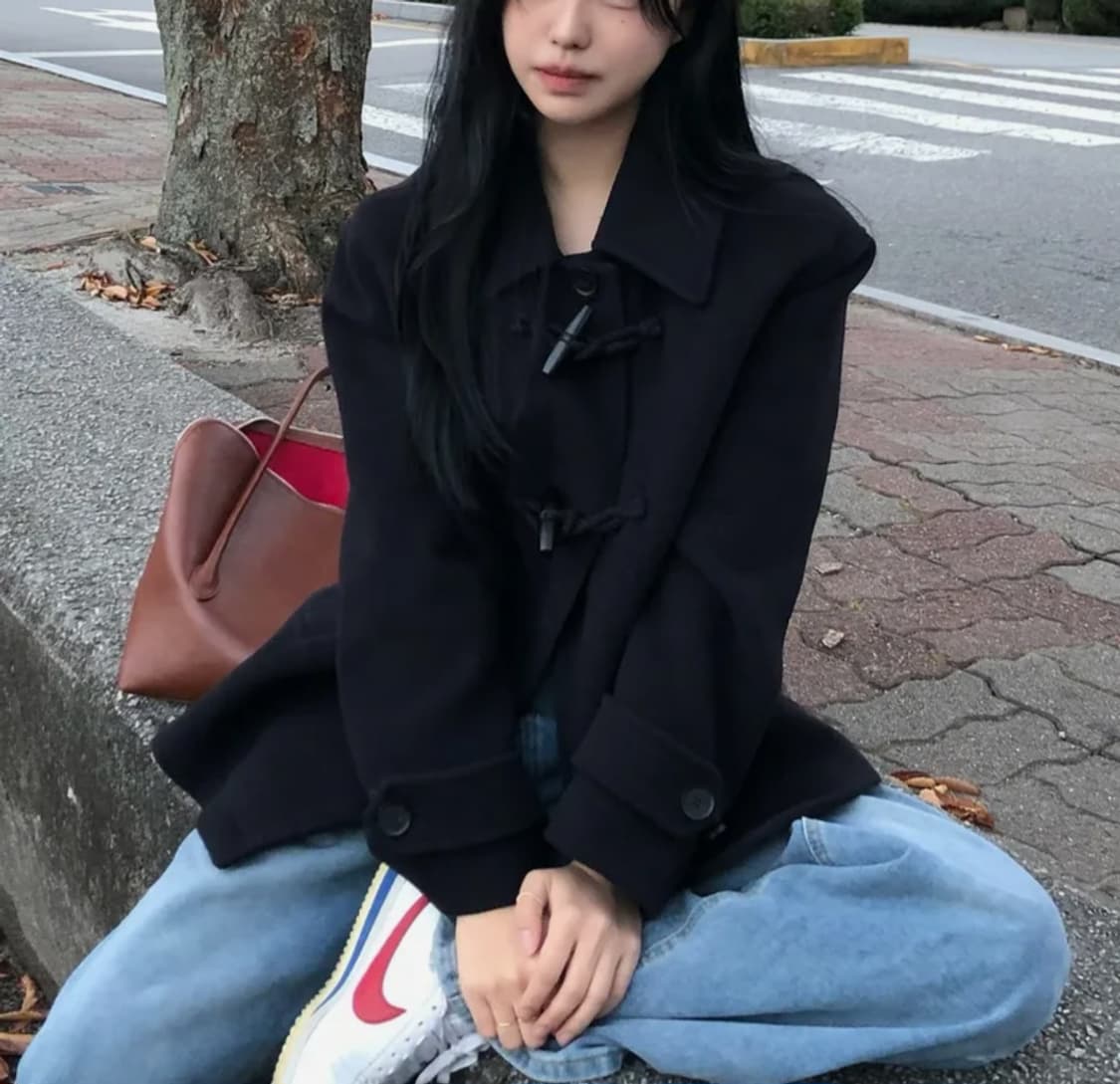 마인드브릿지 우먼 울라이크 오버핏 더플 하프 코트 상품이미지2