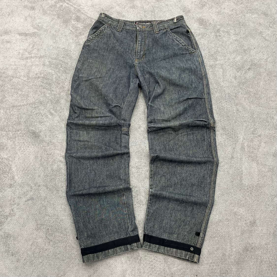 32 후부 올드스쿨 힙합 와이드 데님 상품이미지2