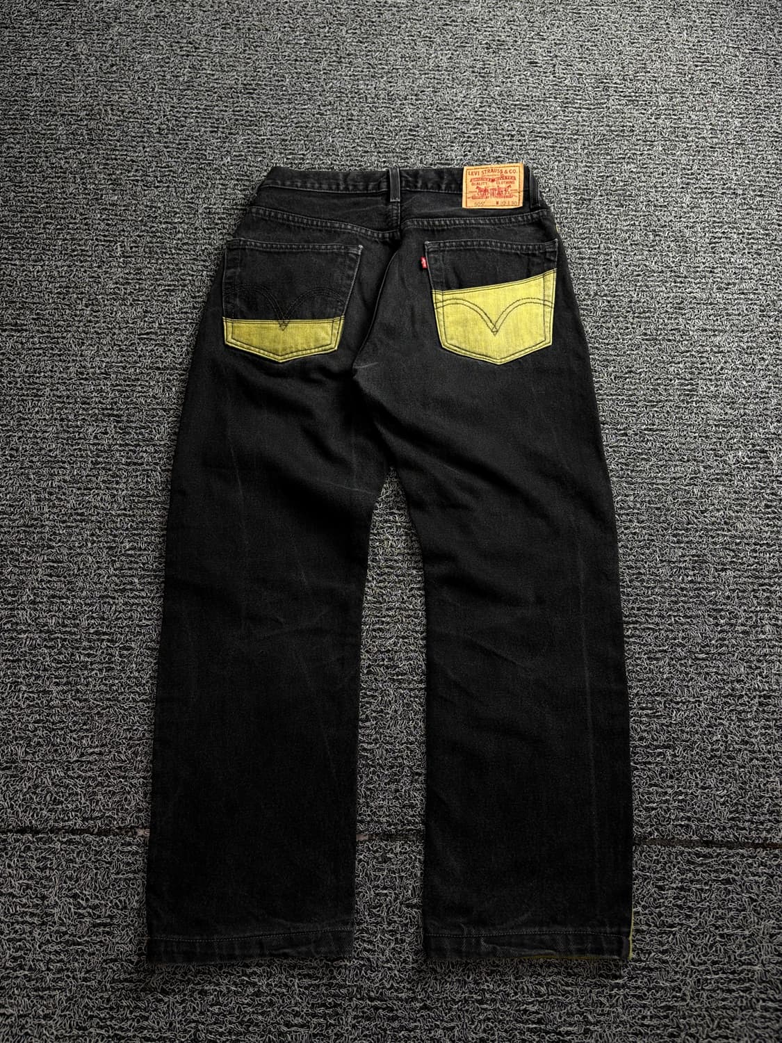 리바이스 505 페인팅 커스텀 믹스업 블랙 데님 팬츠 1467 상품이미지4