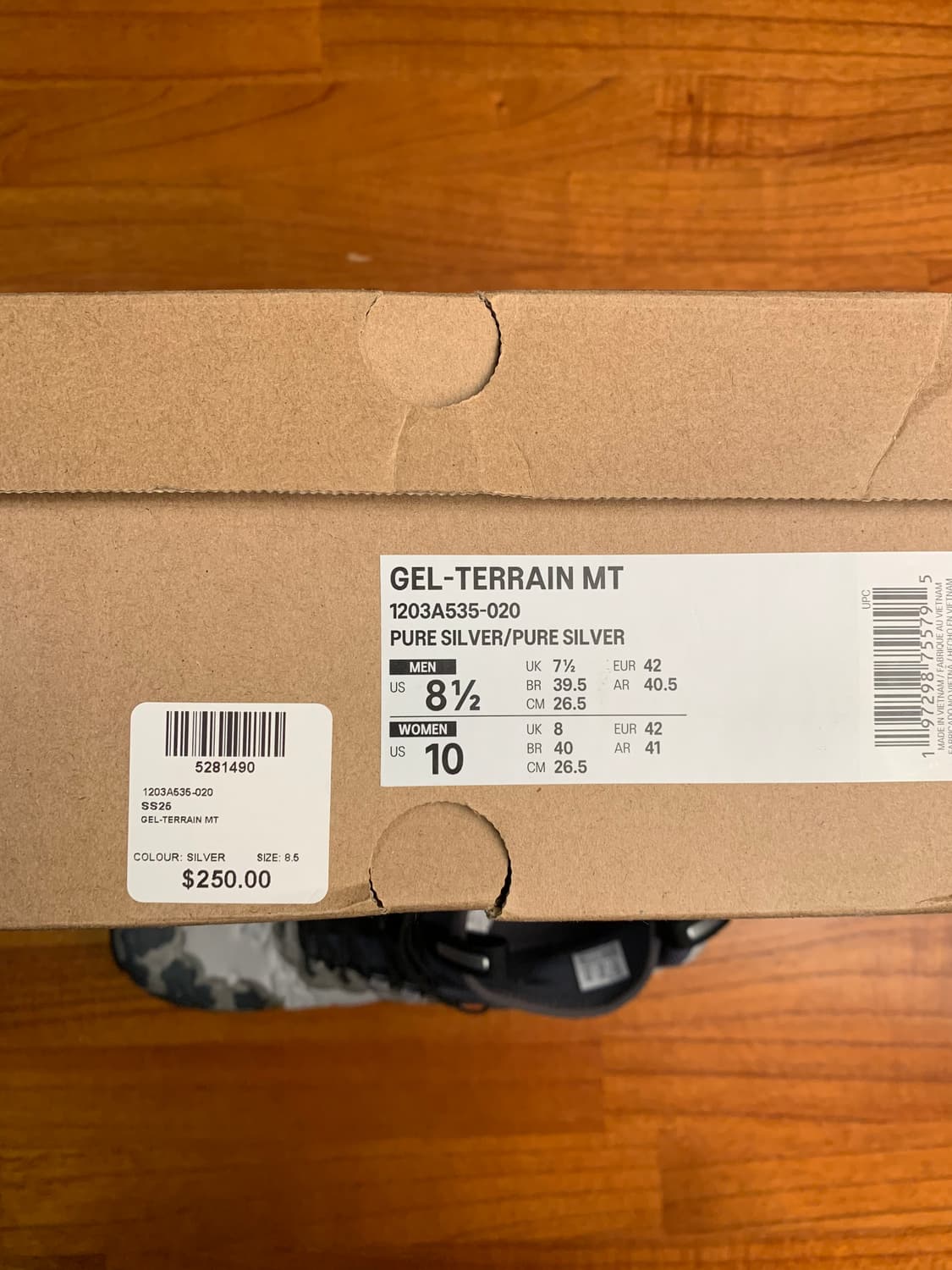 세실리아 반센 아식스 젤 터레인 미드탑 퓨어실버 그레이  265 상품이미지6