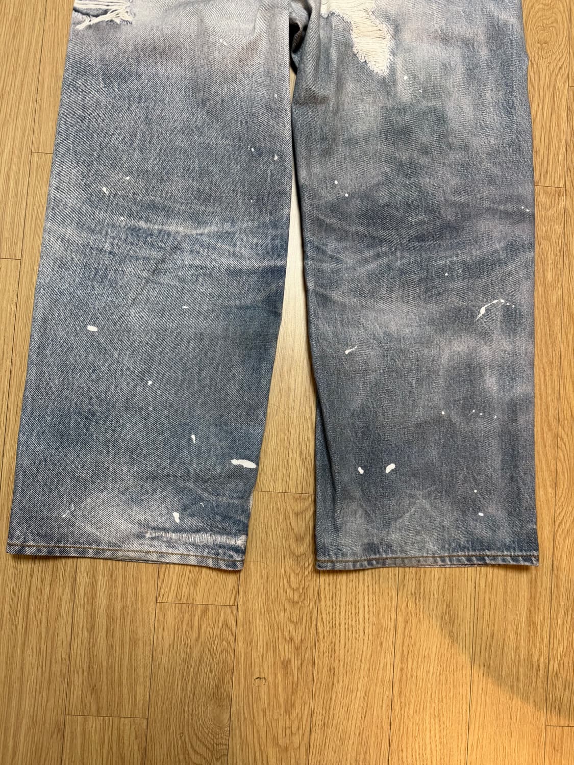 프로토콜 인덱스 트롱프 뢰유 레이어드 팬츠 블루 상품이미지4