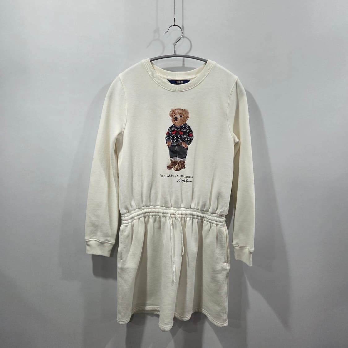 폴로랄프로렌 걸즈 폴로베어 맨투맨 원피스 L/12/14 상품이미지1