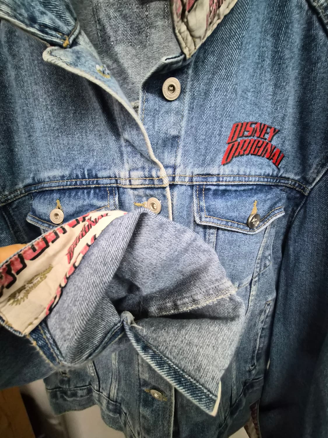 디즈니 미키 데님자켓. 미키 자수패치 카고데님. 상품이미지5
