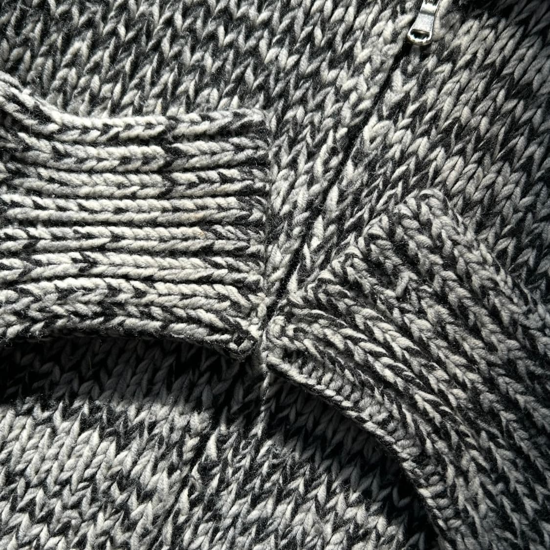 베네통 암패치 투웨이 니트 집업 상품이미지6