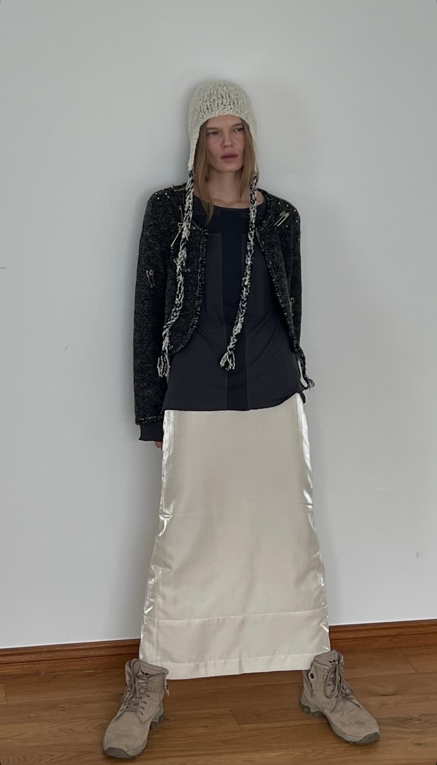 Dared | GLITTER STRIPE MAXI SKIRT (S) 상품이미지1