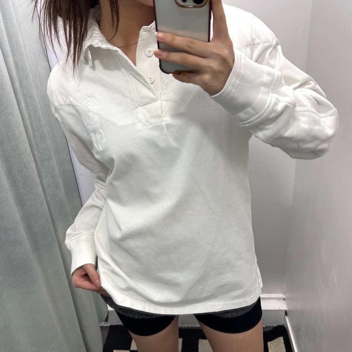 폴로 화이트 커스텀핏 럭비 티셔츠  상품이미지1