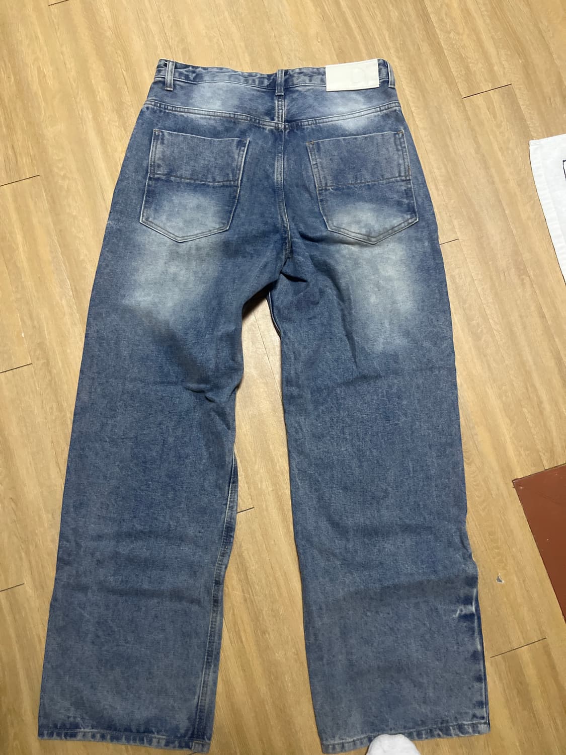 데케트 워싱 와이드 데님팬츠 상품이미지3
