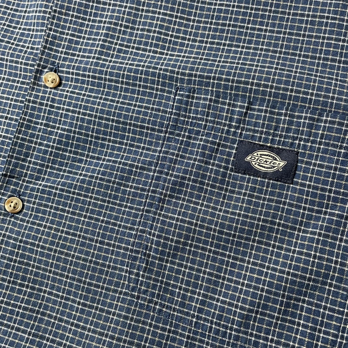 DICKIES 디키즈 빈티지 블루 체크 반팔 워크 셔츠 A00959 상품이미지4