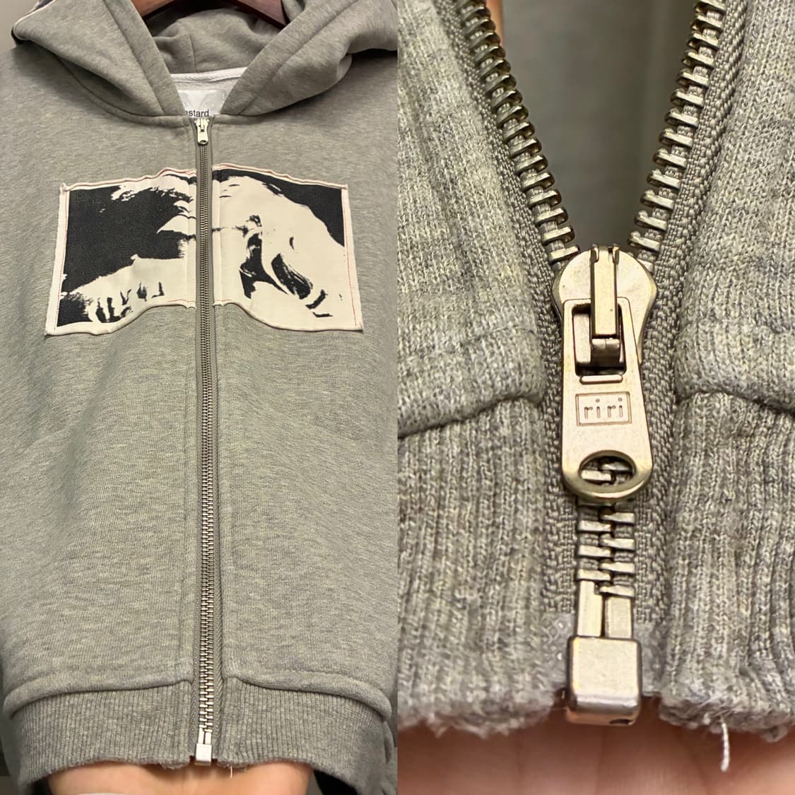 (M/105)Bastard 바스타드 펑크 프린트 오버핏 후드집업 니키 상품이미지6