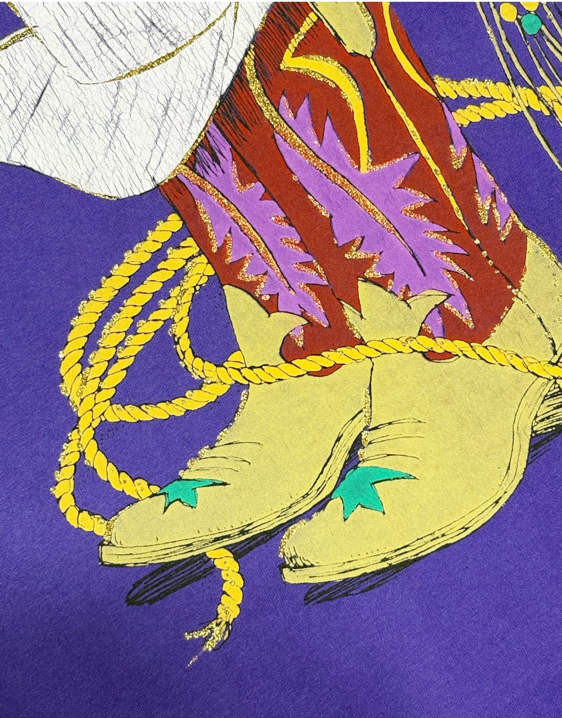 XL)90s 헤인즈 빈티지 카우보이 티셔츠 Made in USA 상품이미지4