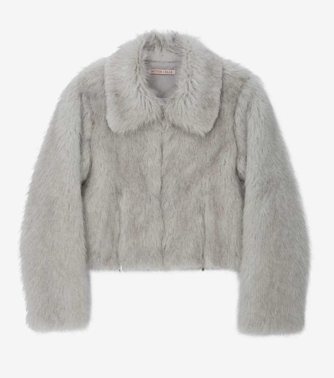 비터셀즈 아위 크롭 퍼 자켓 그레이 (새상품) 상품이미지3