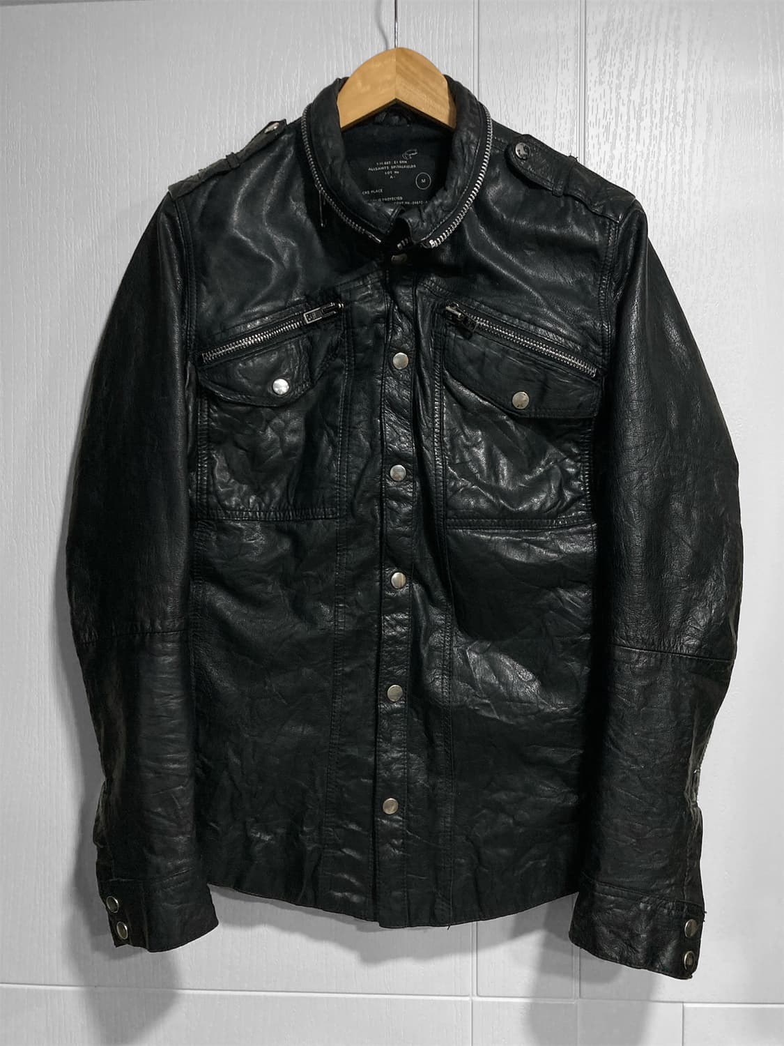 올세인츠 레더 셔츠 상품이미지1