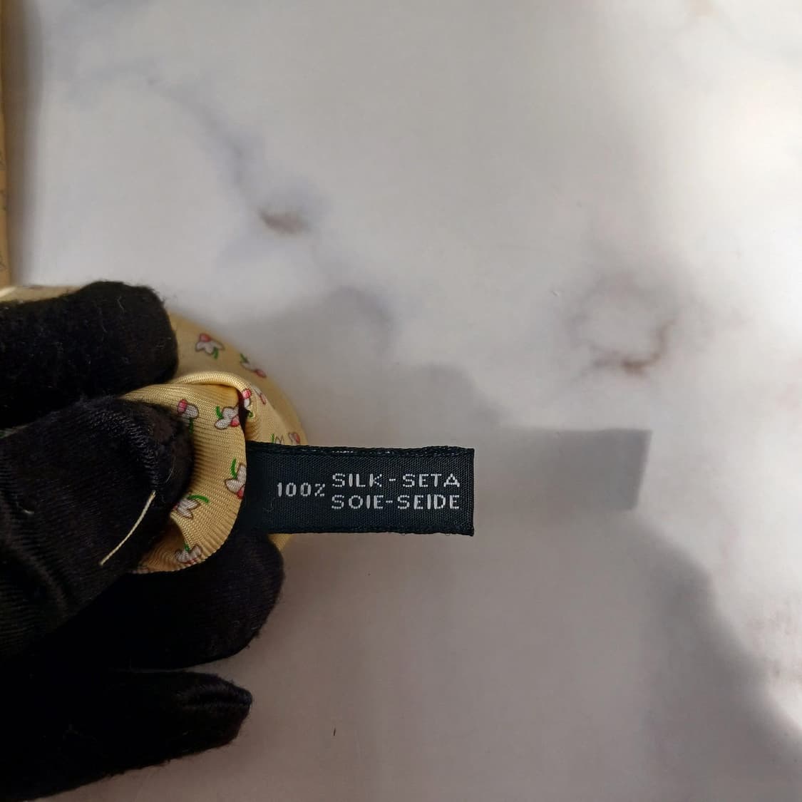 살바토레 페라가모 실크 플라워 패턴 넥타이 9.5cm A등급 A19676 상품이미지8