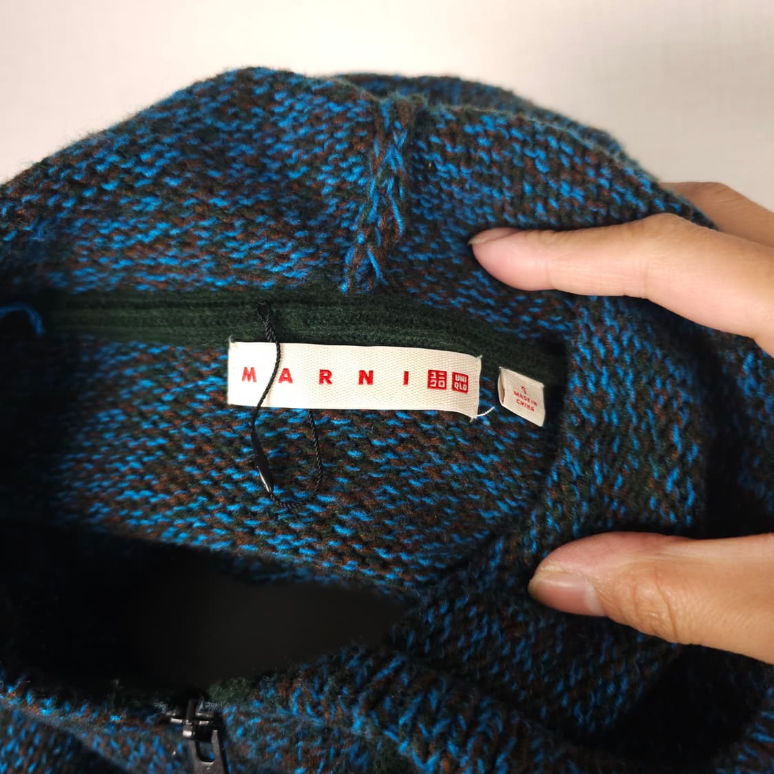 마르니×유니클로 후드니트집업 여성S사이즈 상품이미지3
