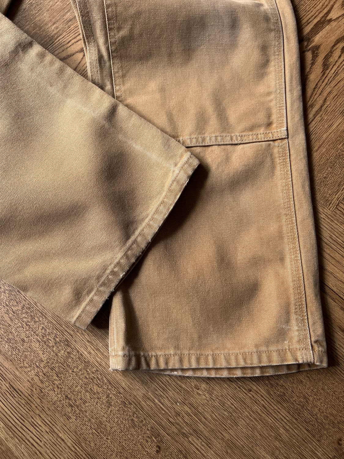 [36]칼하트 USA 빈티지 페이딩 브라운 더블니 워크 팬츠 상품이미지5