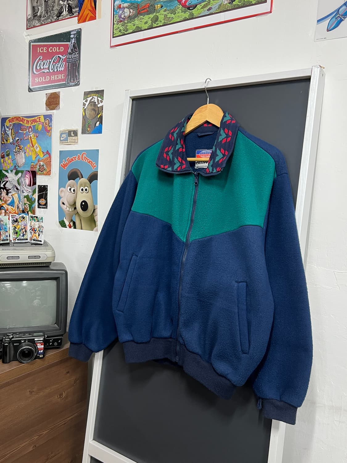 Amway 아즈텍 패턴 빈티지 플리스 집업  상품이미지1