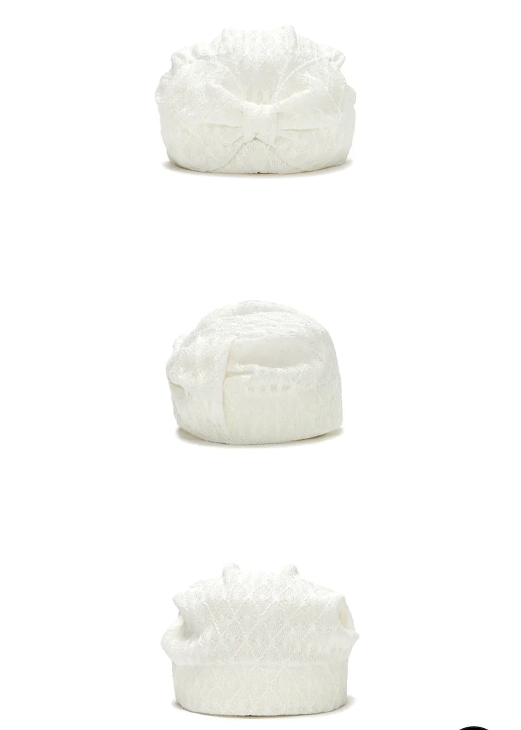 어썸니즈 터번햇 리본 레이스 화이트 상품이미지2