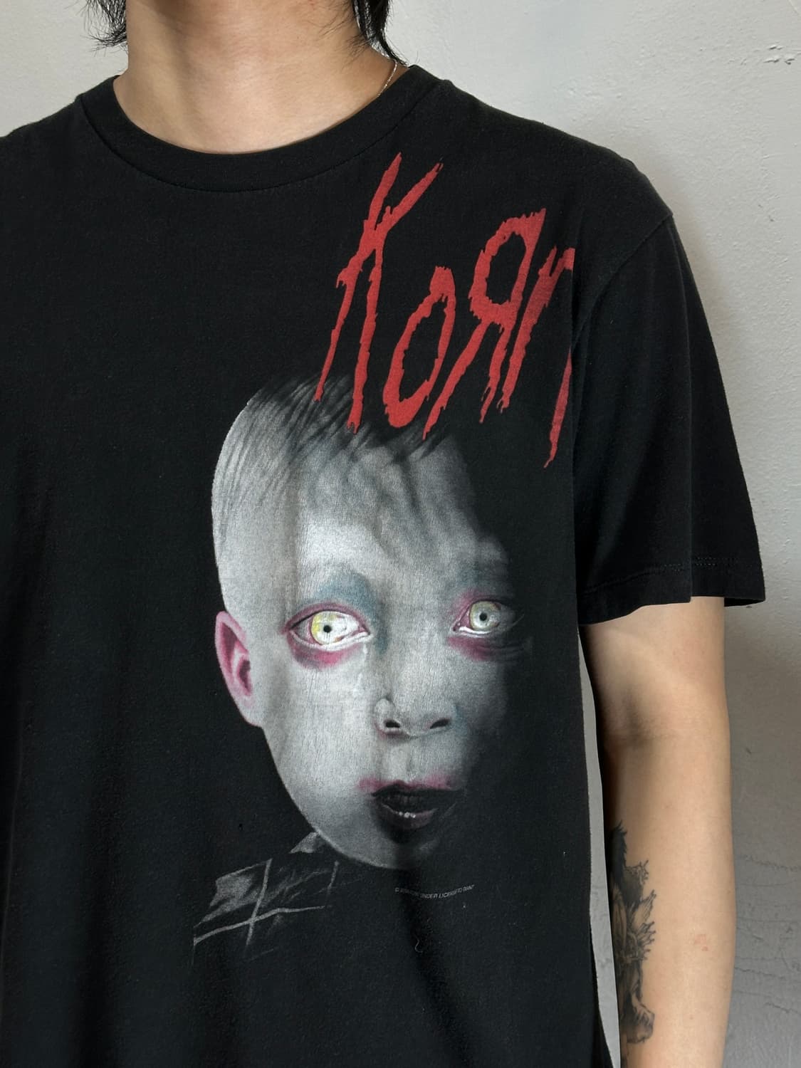 00’s 빈티지 콘 티셔츠 Korn 밴드 티셔츠 밴드티 하드페이딩 상품이미지9