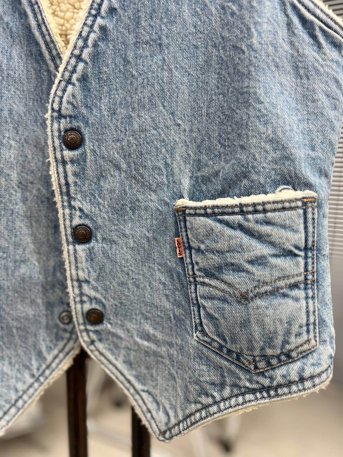 리바이스 워싱청 조끼 M  상품이미지4