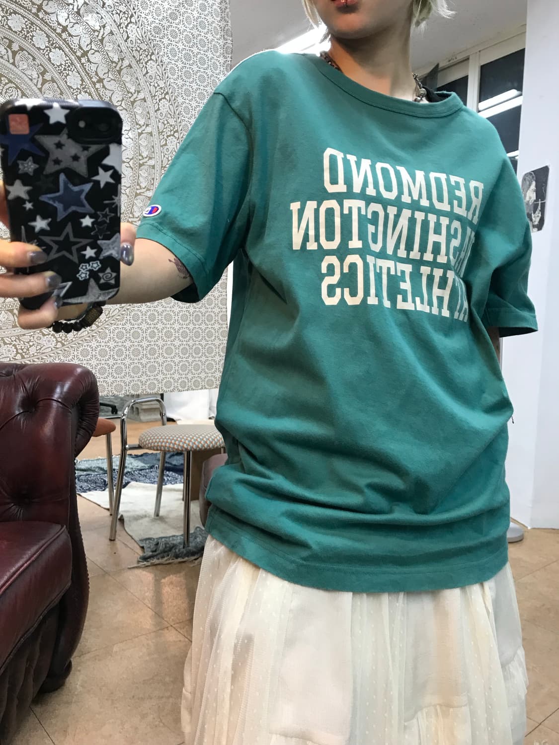 챔피온 프린팅 반팔 티 상품이미지1