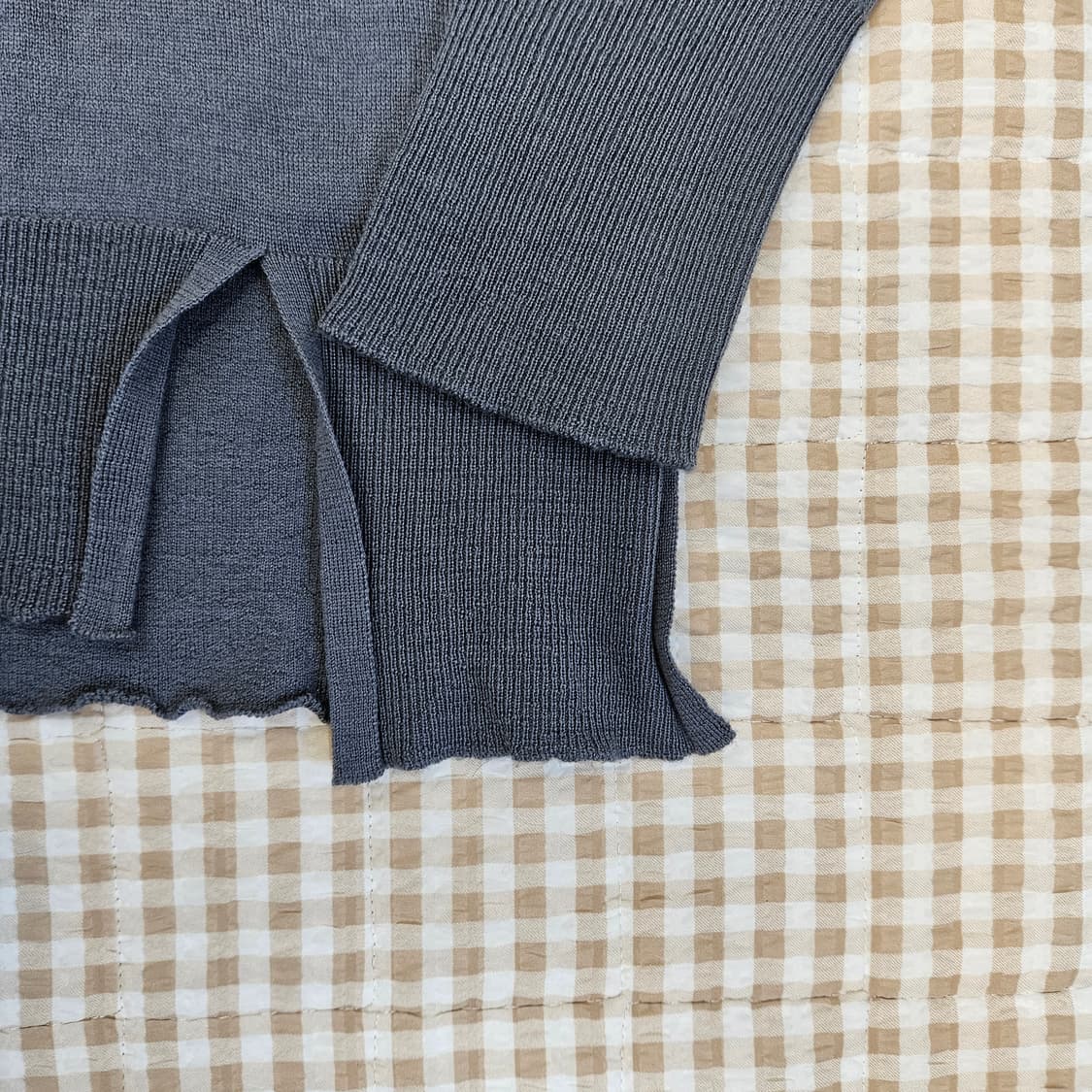 우영미 오버핏 울100 얇은 니트 남자100 상품이미지4