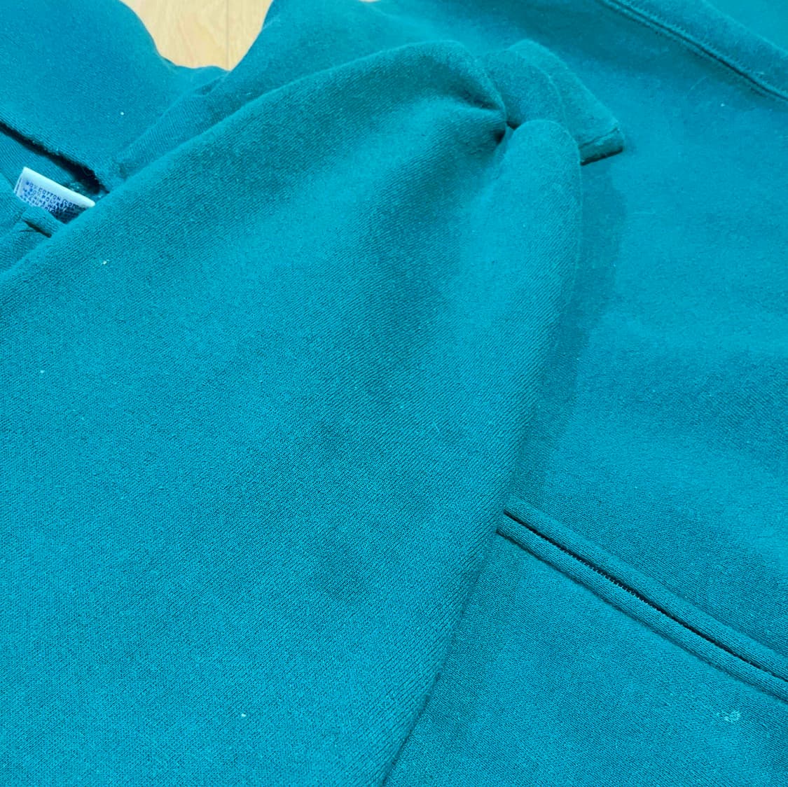 [L] 90s USA 빈티지 러셀 후드집업 그린 상품이미지5